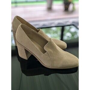 Joie Shoes Womens Sz 9.5 Wevenly Casual Comfort Tan Suede Block Heels Academia